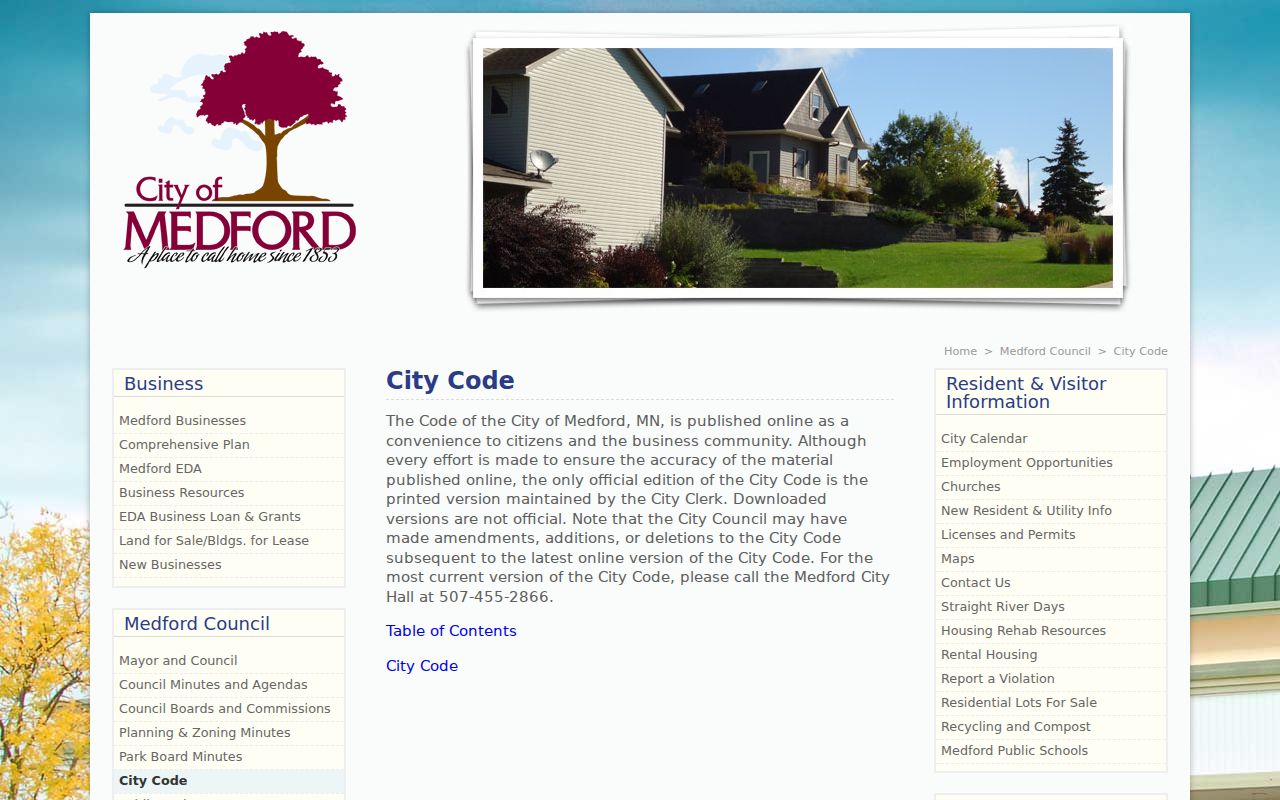Steele County court records Medford local code context